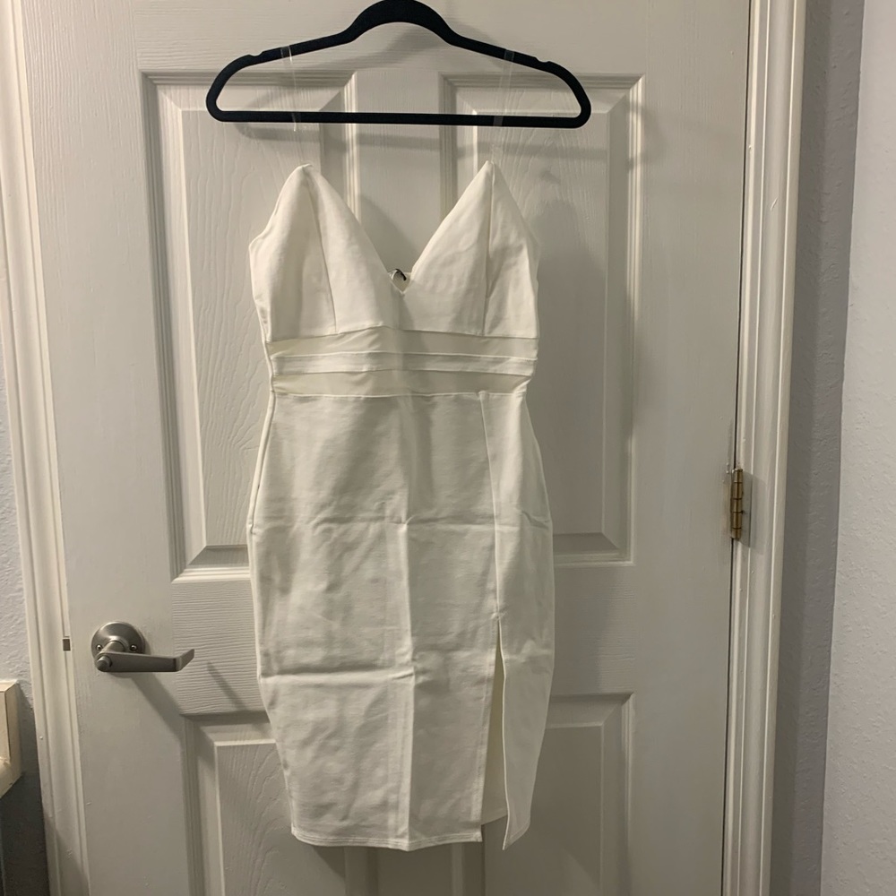 White fashion nova tight dress
